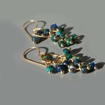boucles doreilles opale noires anneau créole-2