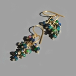 boucles doreilles opale noires anneau créole-4