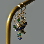 boucles d'oreilles opale noires anneau créole