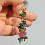 boucles doreilles tourmaline brute-B