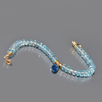 Bracelet Topaze bleue Or14K-3