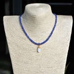 collier tanzanite opale welo blanche-A