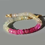 bracelet saphir rose et blanc -A