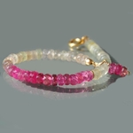 bracelet saphir rose et blanc
