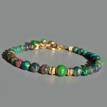 bracelet opale noire perle boule -5