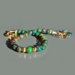 bracelet opale noire perle boule