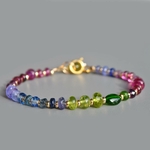 bracelet grebat saphir rose tanzanite emeraude peridot diopside cyanite-4