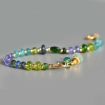 Bracelet Apatite dioside tanzanite cyanite péridot-6