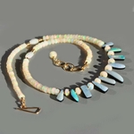 Collier Pendentif en Opale Australienne et Éthiopienne-6