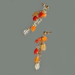 boucle oreille pendante opale de feu-2