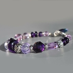 bracelet améthyste rose argent-4