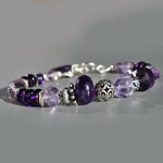 bracelet améthyste rose argent-2