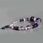 bracelet améthyste rose argent-3