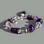 bracelet améthyste rose argent