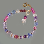 bracelet tanzanite saphir rose améthyste-7