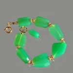 bracelet chrysoprase or 14K-7