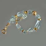 bracelet aigue marine perle or -6