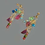 Boucle d'oreille pendantes tourmaline apatite-4