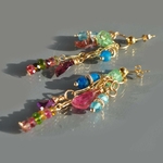 Boucle doreille pendantes tourmaline apatite-5