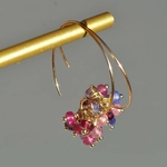 BO Créole fleur tanzanite saphir-7