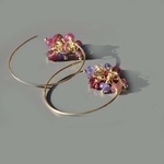 BO Créole fleur tanzanite saphir-4