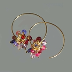 BO Créole fleur tanzanite saphir