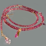 collier tourmaline rose pendentif pastèque-6