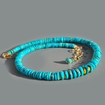 collier turquoise rondelles facettes pneu-2