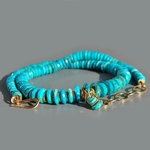 collier turquoise rondelles facettes pneu-5