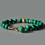 bracelet malachite boule dor-5