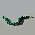 bracelet malachite boule dor-8