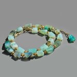 Collier bleu pastel opale du pérou
