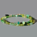 Collier multi pierres vertes serpentine-5