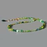 Collier multi pierres vertes serpentine-6