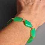 bracelet gros nuggets chrysoprase-B