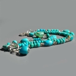 bracelet turquoise argent 3 rangs-5