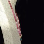 collier long tourmaline rose dégradé paraiba-B