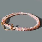 sautoir opale rose -1