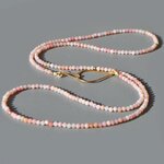 sautoir opale rose -3