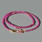 Collier saphir rose gouttes facettes-6