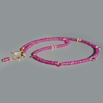 Collier saphir rose gouttes facettes-7
