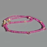 Collier saphir rose gouttes facettes-3
