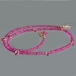 Collier saphir rose gouttes facettes-2
