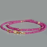 Collier saphir rose gouttes facettes-5