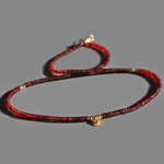 Collier Grenat Almandin rouge charm pierre de Lune-4