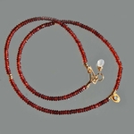 Collier Grenat Almandin rouge charm pierre de Lune-3