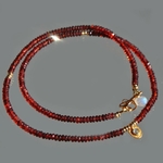 Collier Grenat Almandin rouge charm pierre de Lune-1