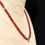Collier Grenat Almandin rouge charm pierre de Lune-B