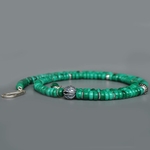 Collier malachite Argent de Bali-7