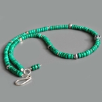 Collier malachite Argent de Bali-5